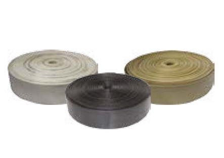 PVC Coated Weldable Webbing 50mm x 50m Article No: PVCW50, Available in White, Black, and Beige, Designed for Strong and Weatherproof Tarpaulin Binding and Repairs